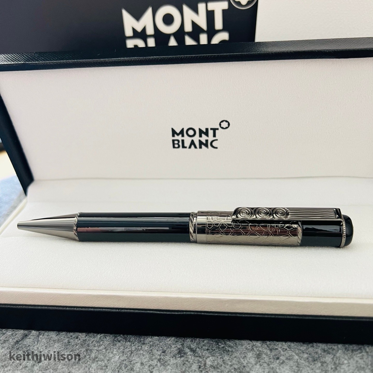 Montblanc Classic Master Series Crem Signature Gun Grey Ballpoint Pen