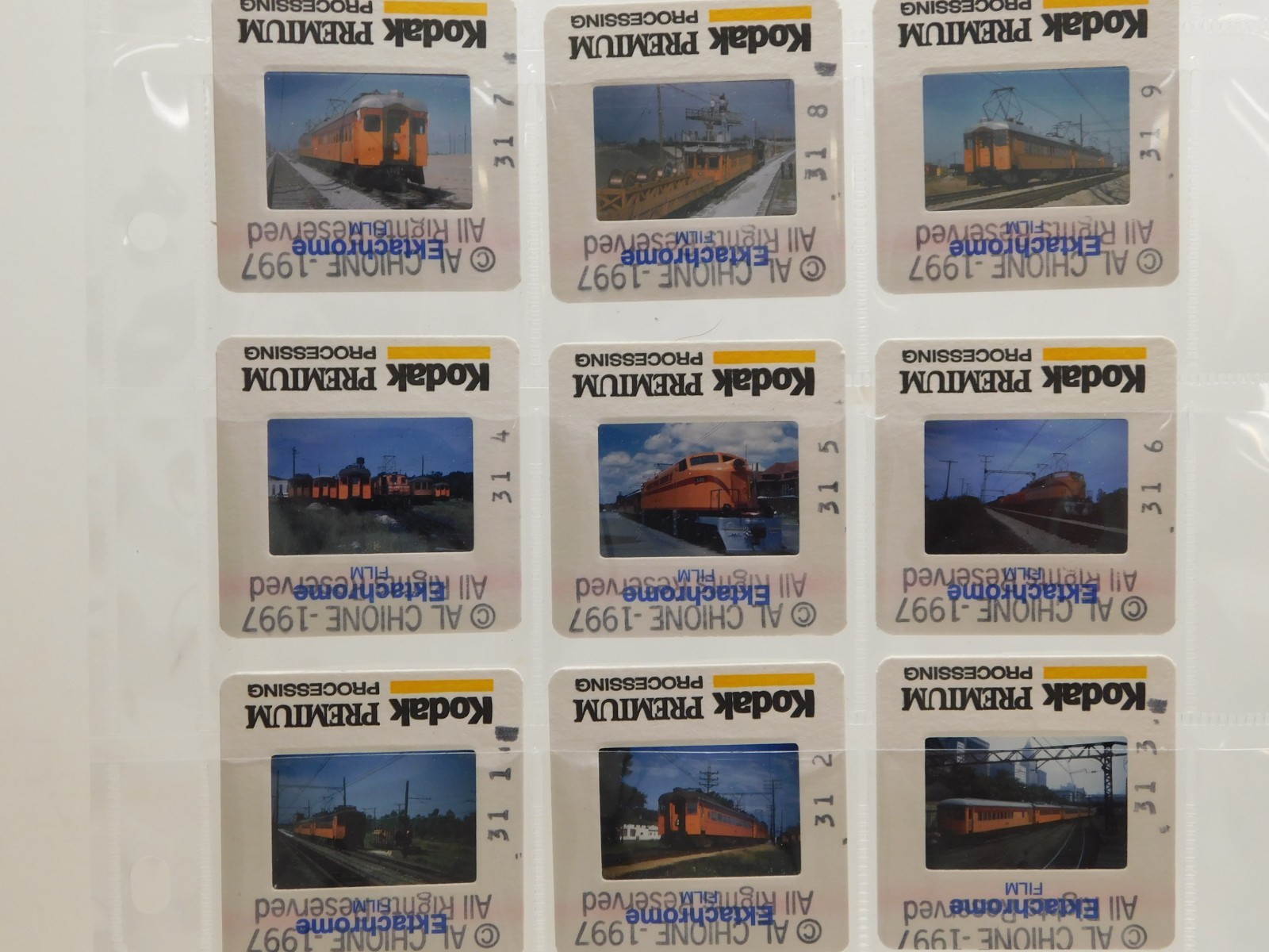Railroad Slides -Lot of 80 South Shore Railroad Slides w/Carousel C9