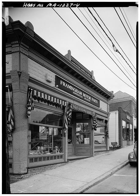 Hopkinton Massachusetts 1900s Main Street Framingham Motor Parts Storefront