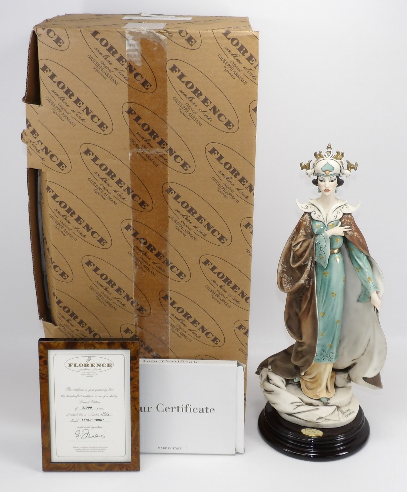 2002 Florence Giuseppe Armani Turandot Ceramic Figurine 194/5,000 with COA & Box 2002 Florence Giuseppe Armani Turandot Ceramic Figurine 194/5,000 with COA & Box