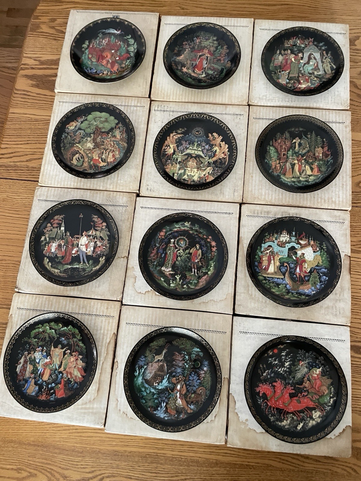 Limited Edition set of 12 PALEKH Russian Legends \