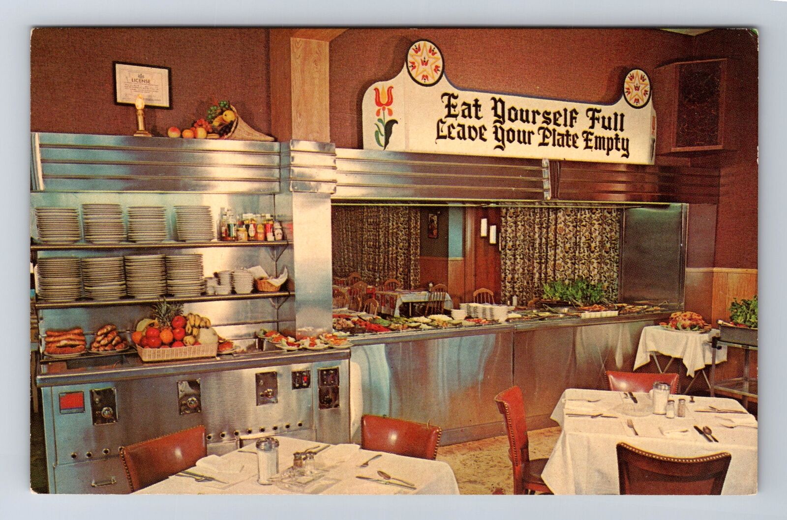 Lancaster PA-Pennsylvania, Miller's Smorgasbord, Antique, Vintage Postcard