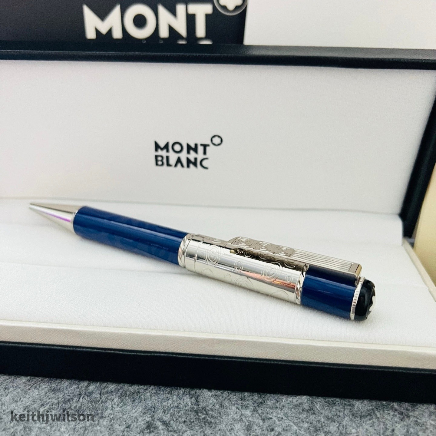 Montblanc Master Series Krim Signature Blue Ballpoint Pen Montblanc Master Series Krim Signature Blue Ballpoint Pen