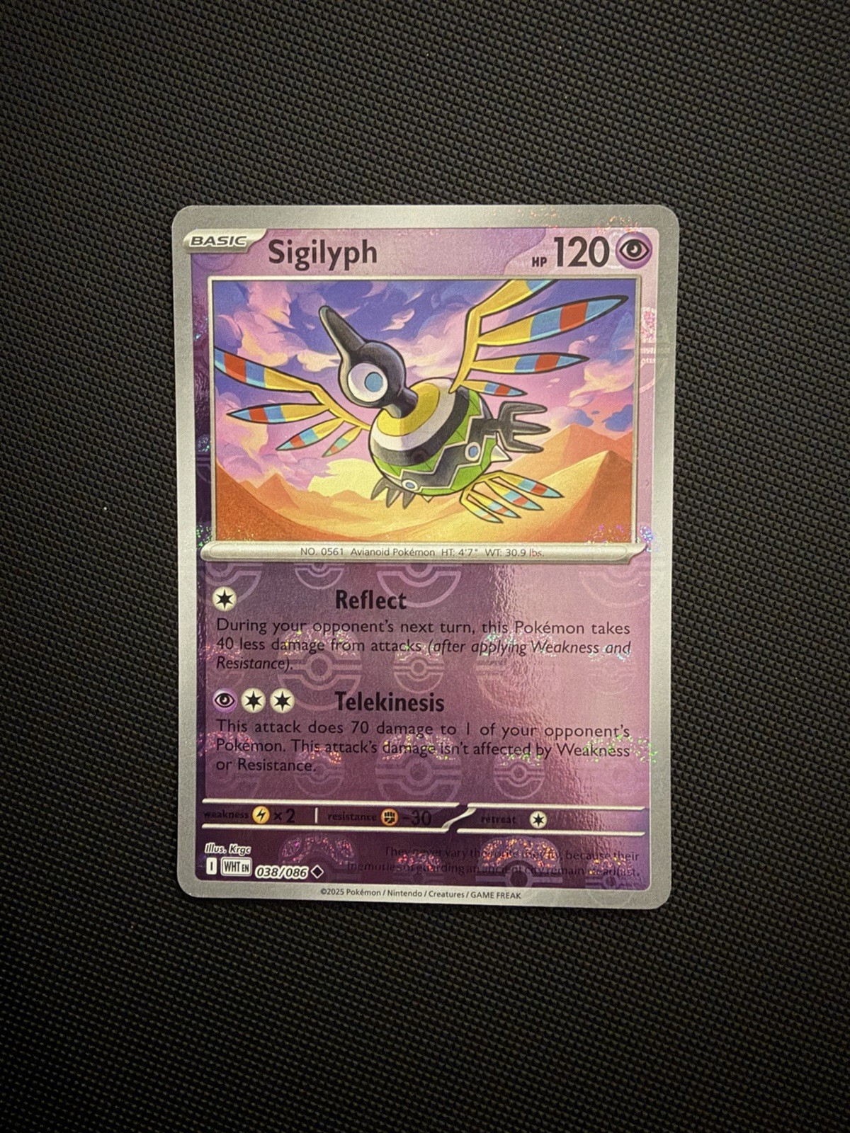 Sigilyph 038/086 (Master Ball) - Pokémon White Flare - NM