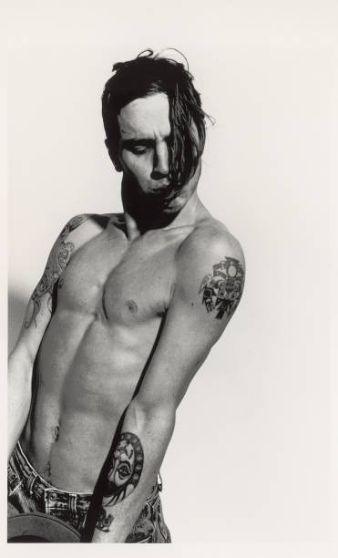 Guitarist John Frusciante of Red Hot Chili Peppers for Vogue magaz- Old Photo