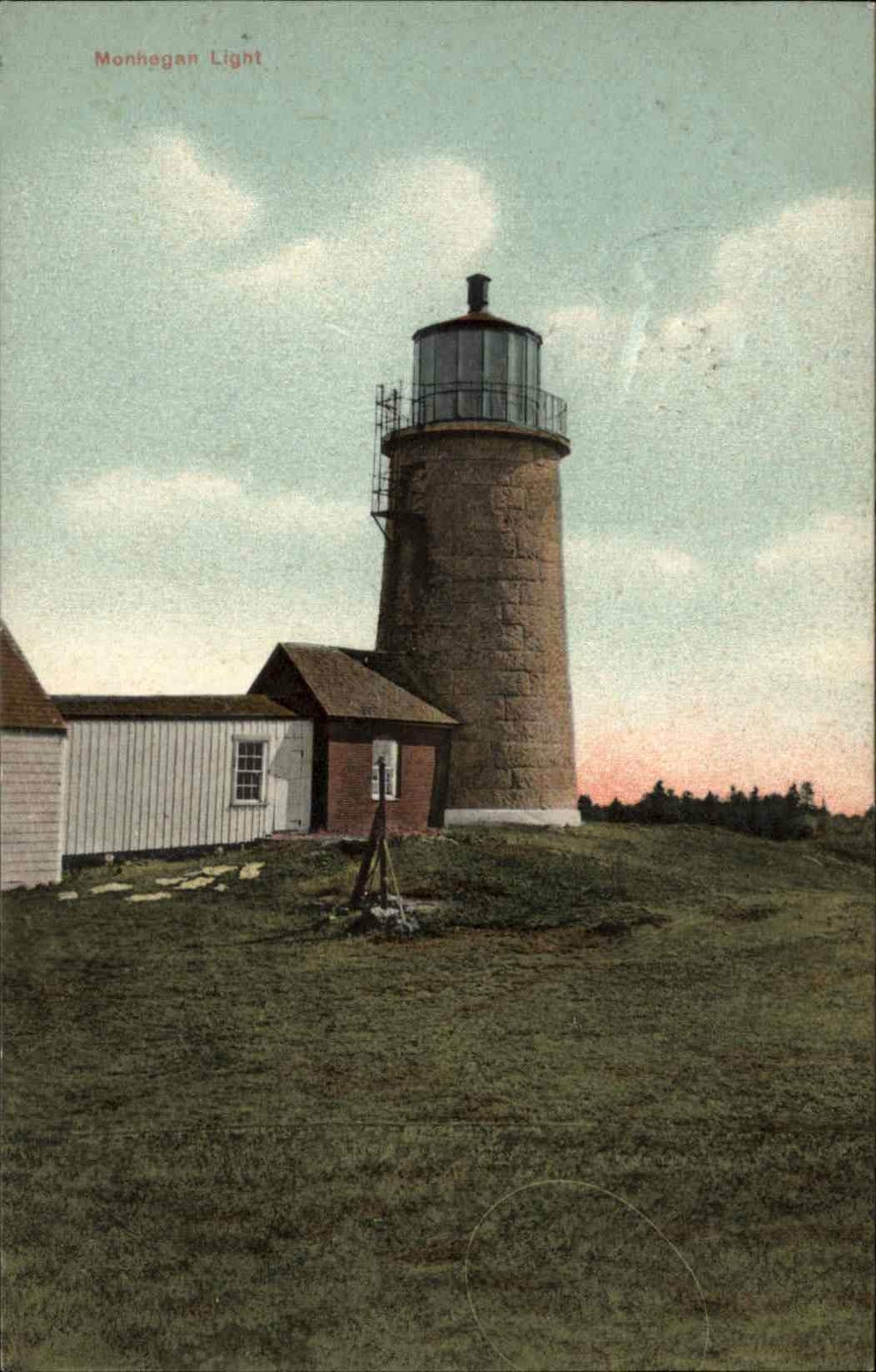 Monhegan ME Lighthouse Close-Up 1908 Used Postcard Monhegan ME Lighthouse Close-Up 1908 Used Postcard