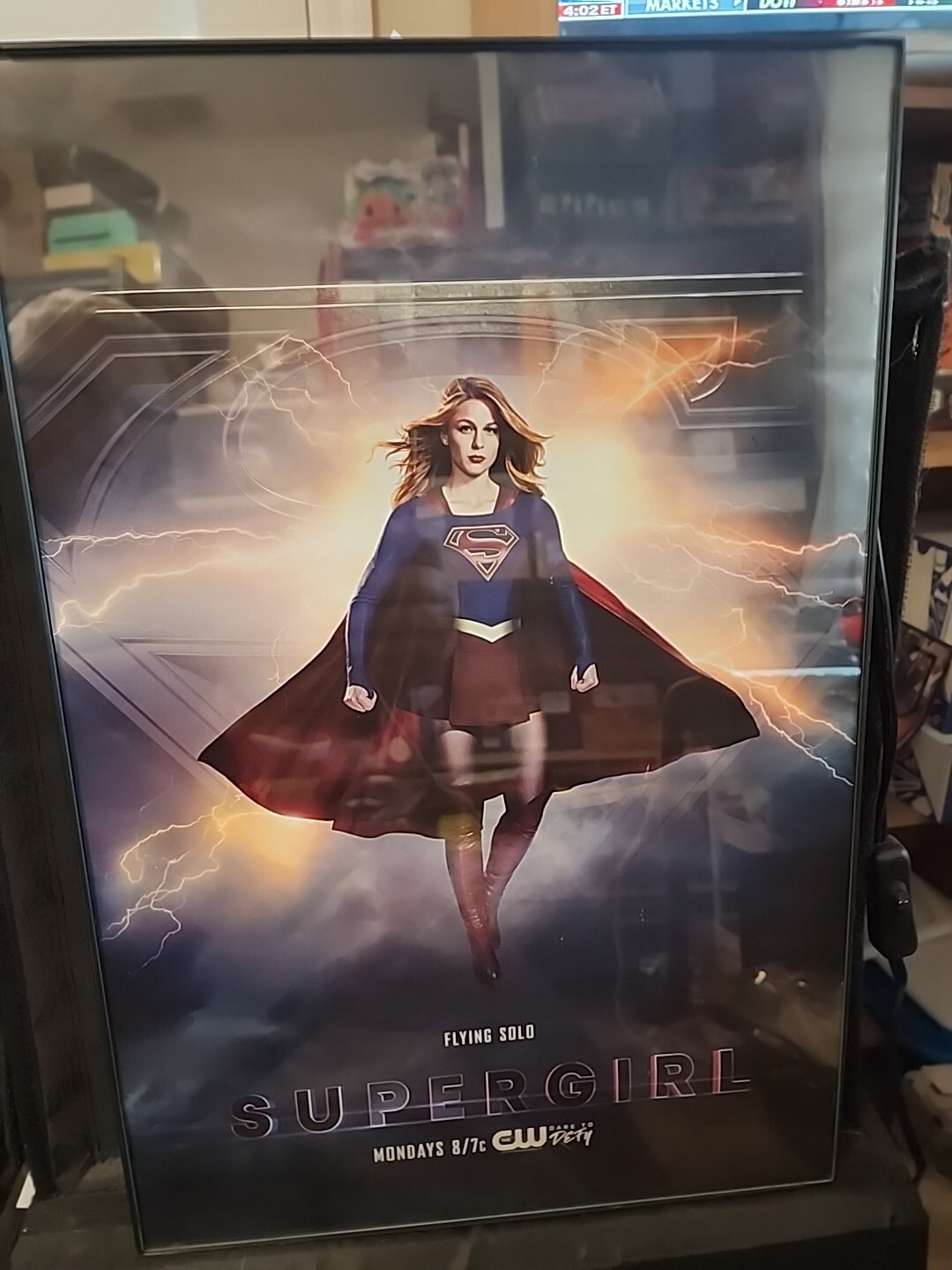 SUPERGIRL Flying Solo Framed 12x18 CW TV Poster 