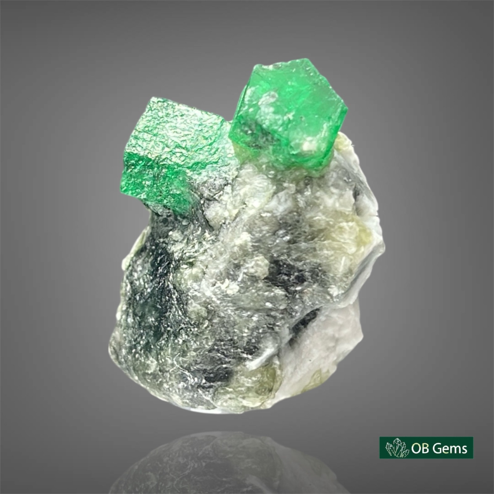 Natural Emerald Crystals On Matrix 131 Carat Mineral Specimen From Swat Pakistan