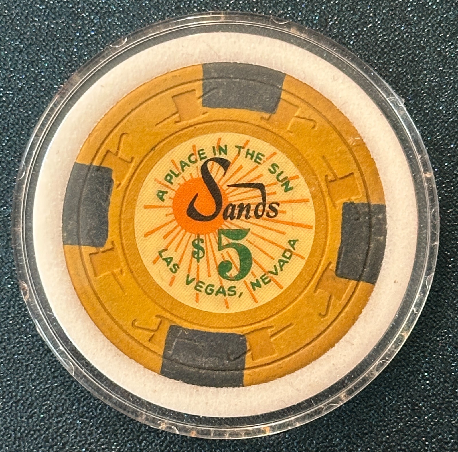 $5 Sands A Place In The Sun  [TCR X:600-699] Casino Chip Las Vegas NV