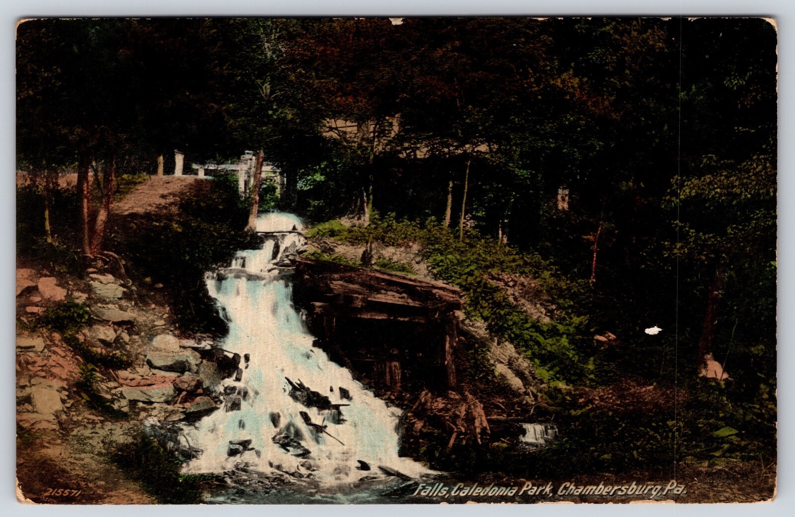 Vintage Postcard Pennsylvania, Falls Caledonia Park, Chambersburg, PA c1912