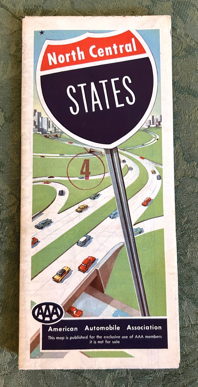 1959-60 AAA Official North Central States Roadmap Excellent Condition 1959-60 AAA Official North Central States Roadmap Excellent Condition