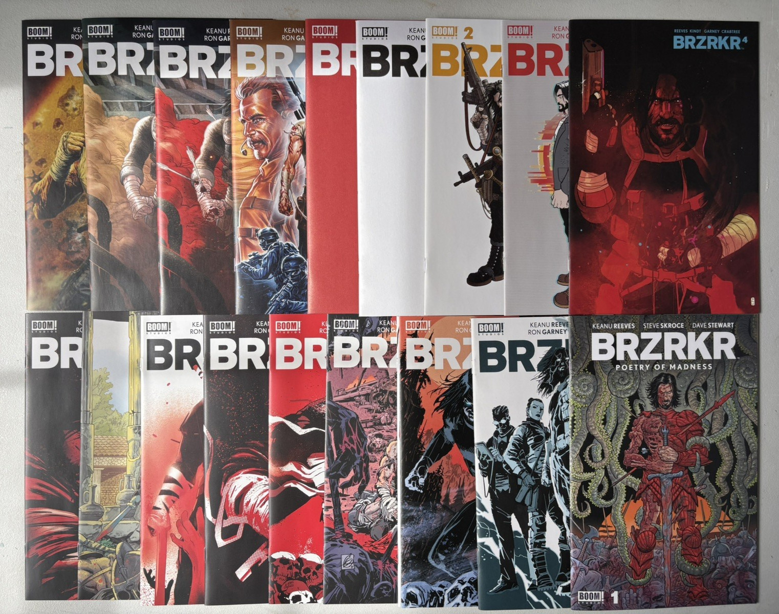 BRZRKR #1-12 W/ VARIANTS + ONE-SHOT - COMPLETE RUN (19 COMICS)(BOOM) 2021 NM/NM+
