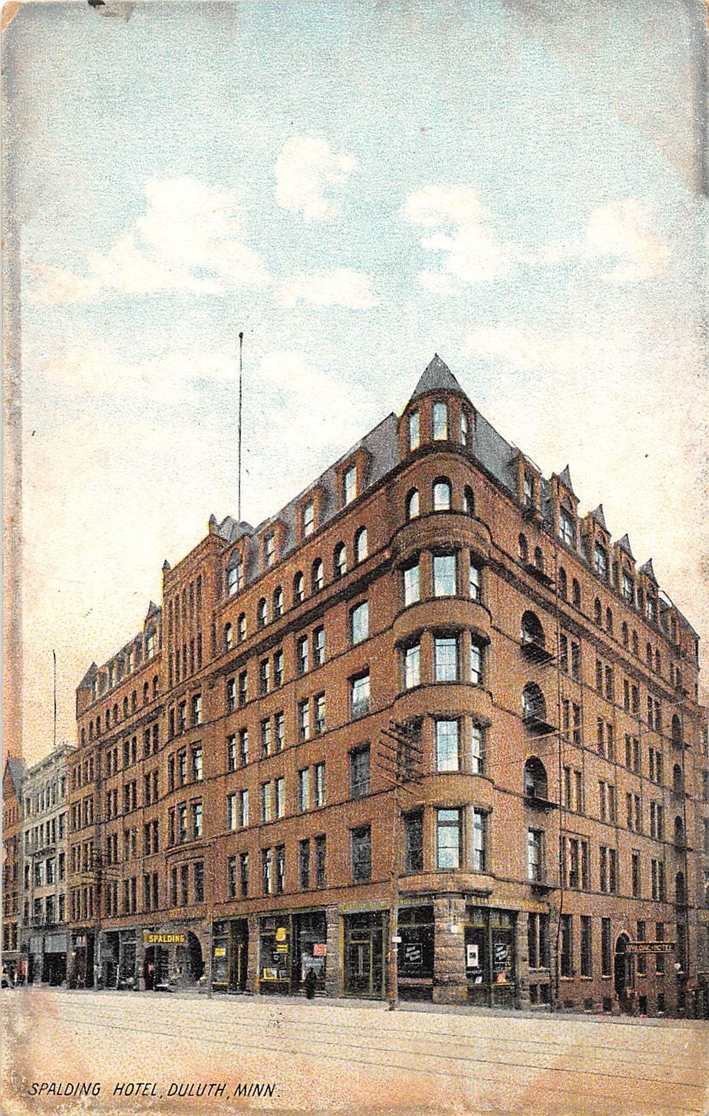 C12/ Duluth Minnesota Mn Postcard 1907 Spalding Hotel Building C12/ Duluth Minnesota Mn Postcard 1907 Spalding Hotel Building