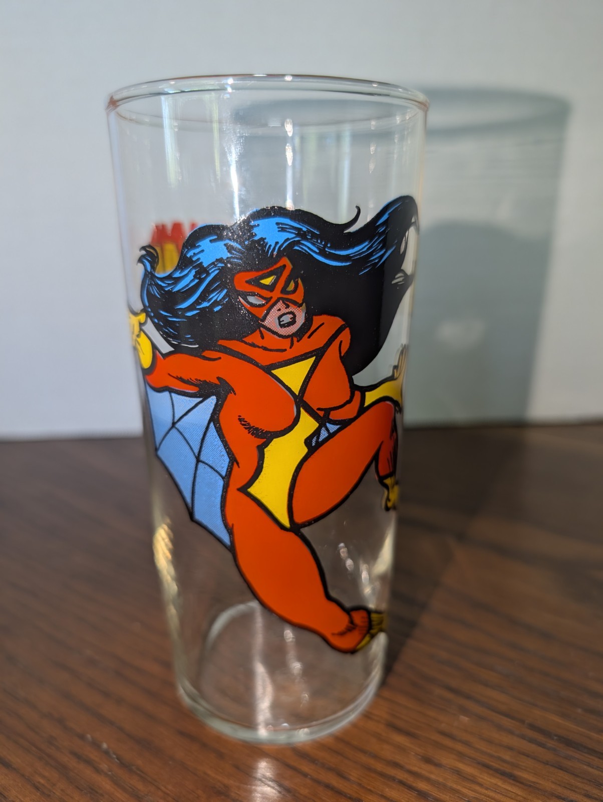Marvel Spider-Woman 1978 Vintage Glass