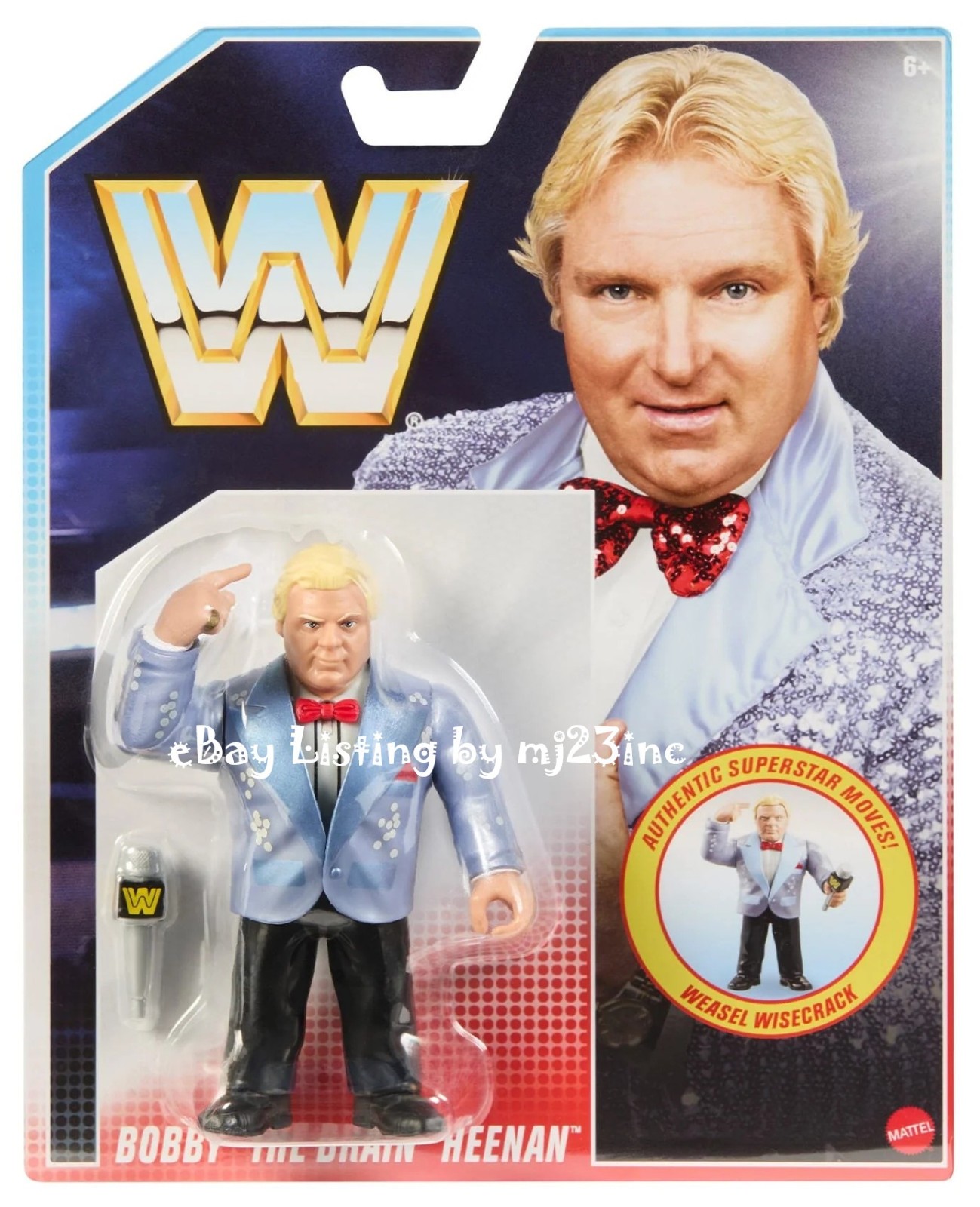 2025 MATTEL WWE RETRO THE BRAIN BOBBY HEENAN WRESTLING FIGURE HOF WWF HASBRO MOC 2025 MATTEL WWE RETRO THE BRAIN BOBBY HEENAN WRESTLING FIGURE HOF WWF HASBRO MOC