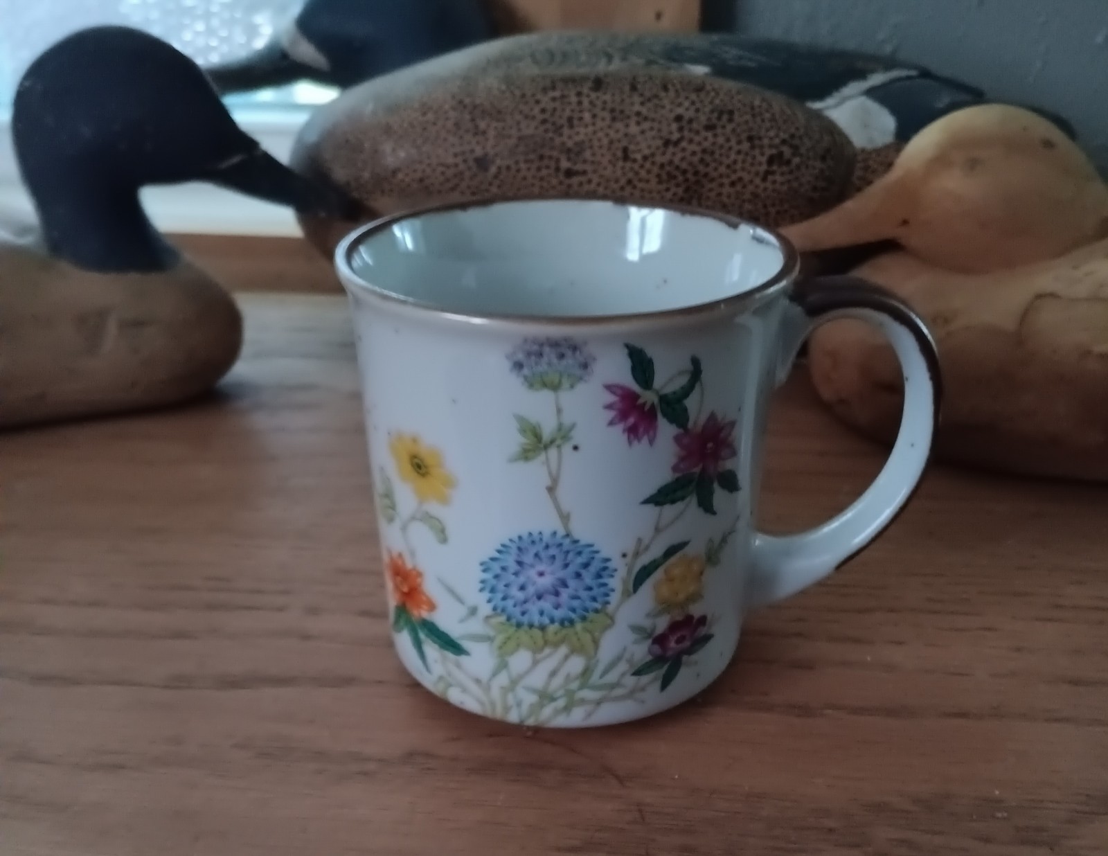 Vintage 70s Otagiri Wildflower Speckled Stoneware Coffee Mug Made In Japan