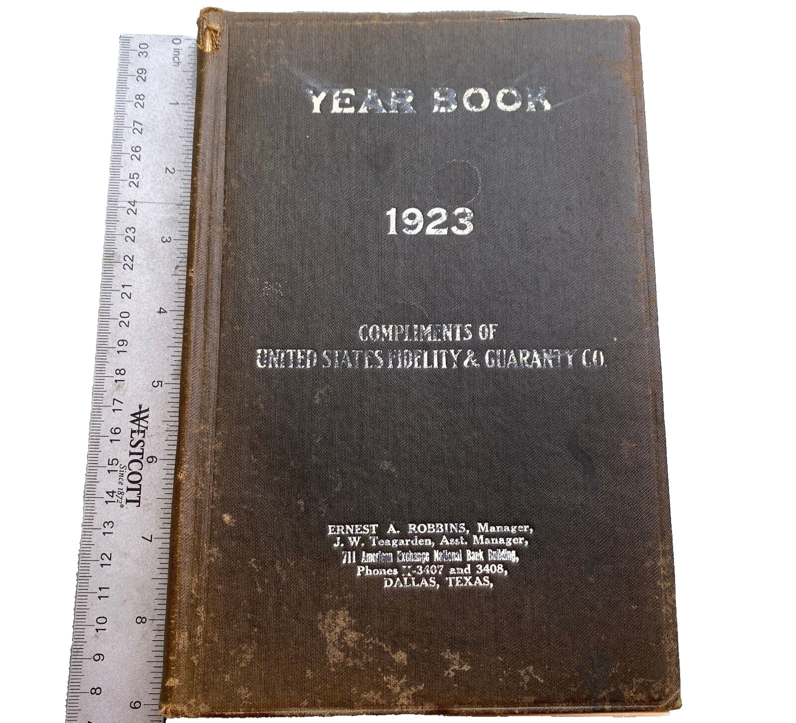 United States Fidelity & Guaranty Co 1923 Yearbook Dallas TX Baltimore MD Office