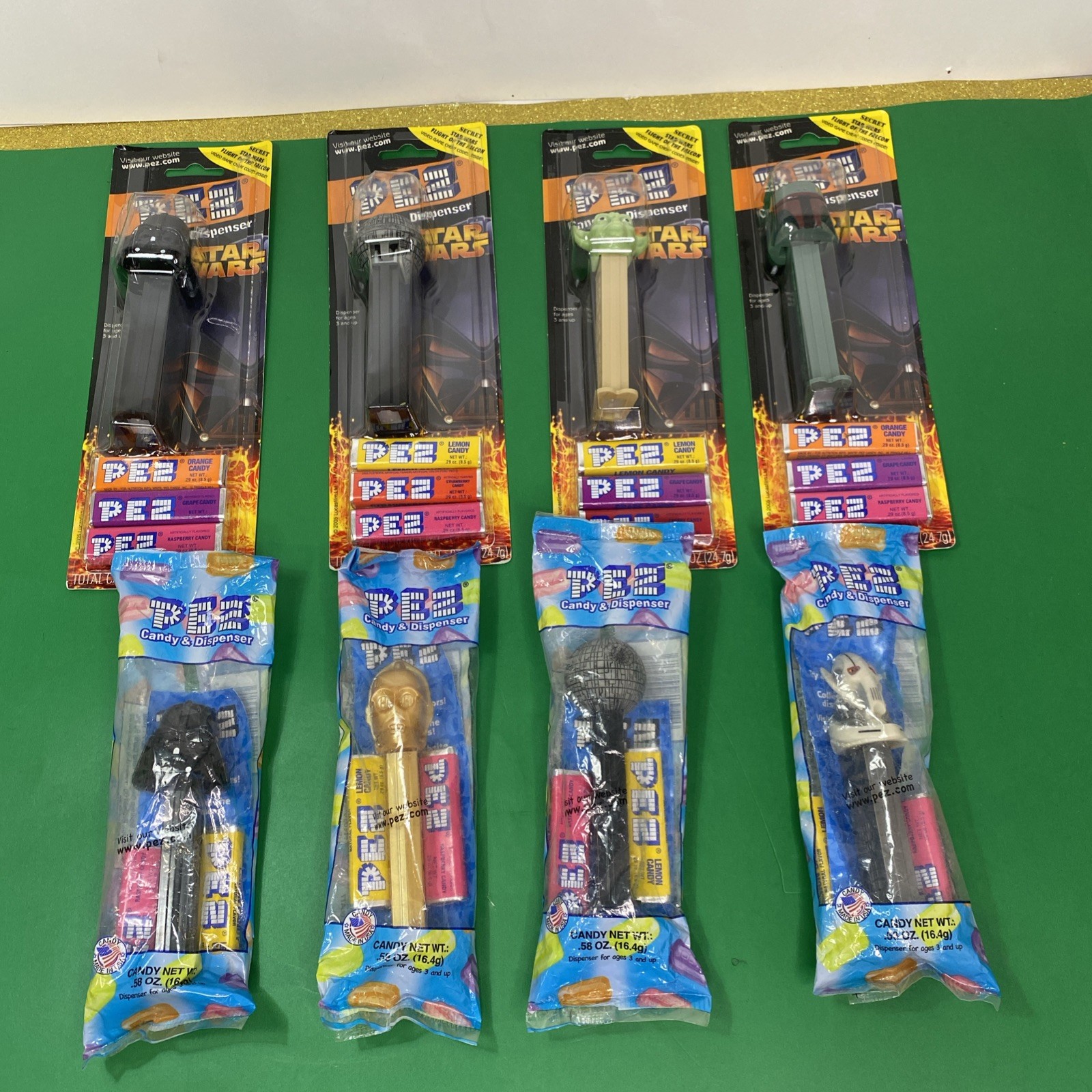 Lot of 8 Vintage Star Wars PEZ Candy Dispensers Factory Sealed 1990s 2005 NIP