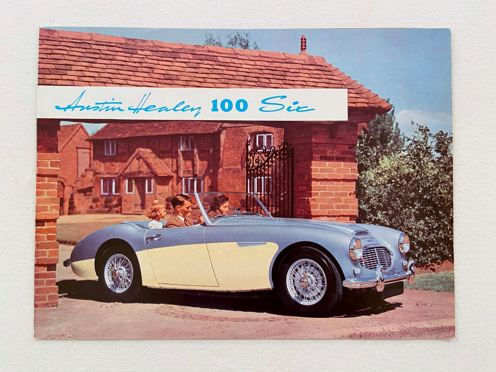 1957 58 59 AUSTIN HEALEY 100 SIX 4-SEATER SALES BROCHURE IN EXCELLENT CONDITION