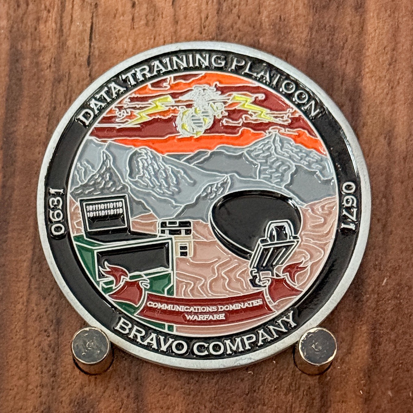 USMC Bravo Co Data Training Platoon Combat Center Challenge Coin  W#22