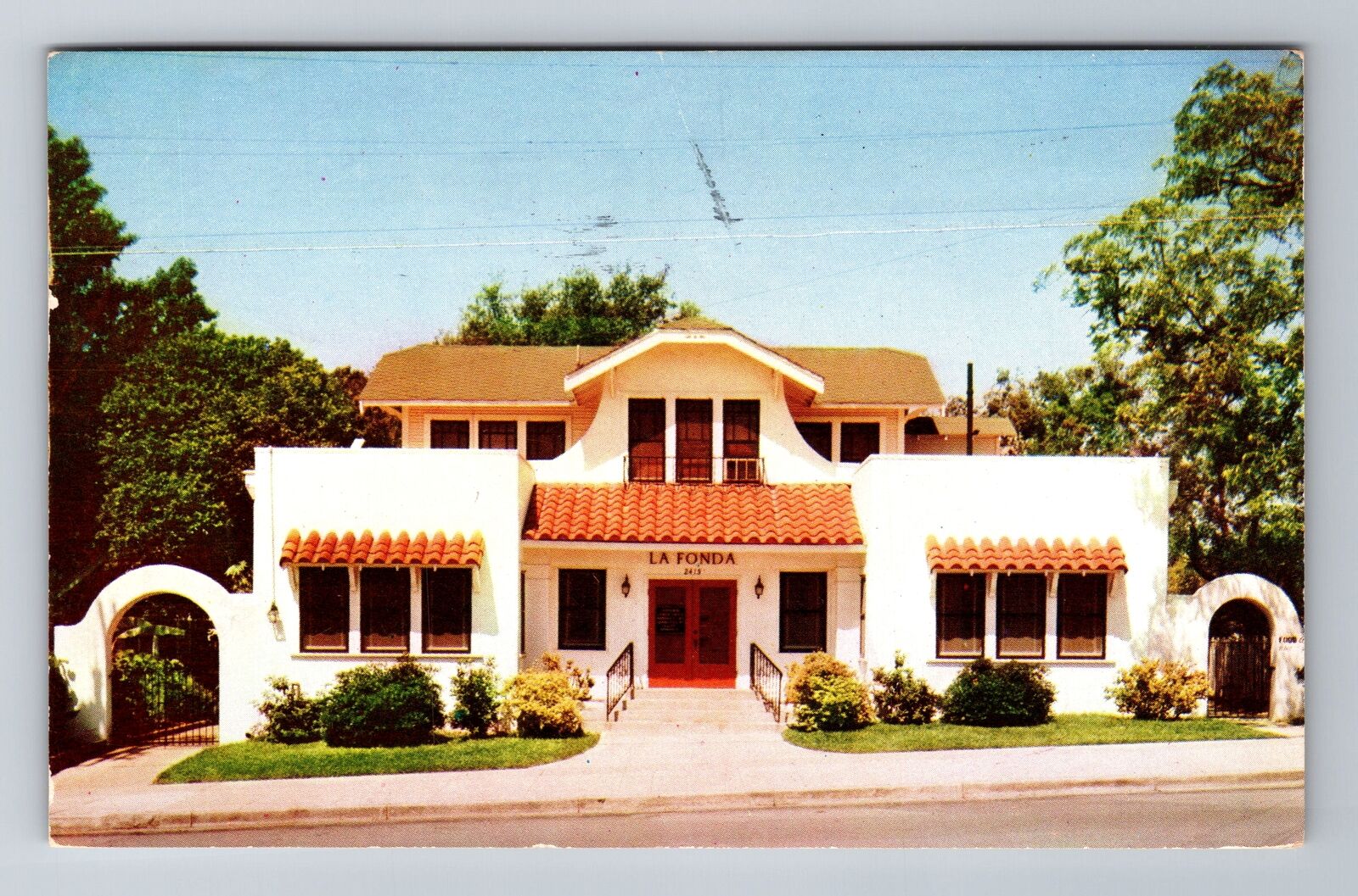 San Antonio TX-Texas, La Fonda Advertising, Antique, Vintage c1955 Postcard