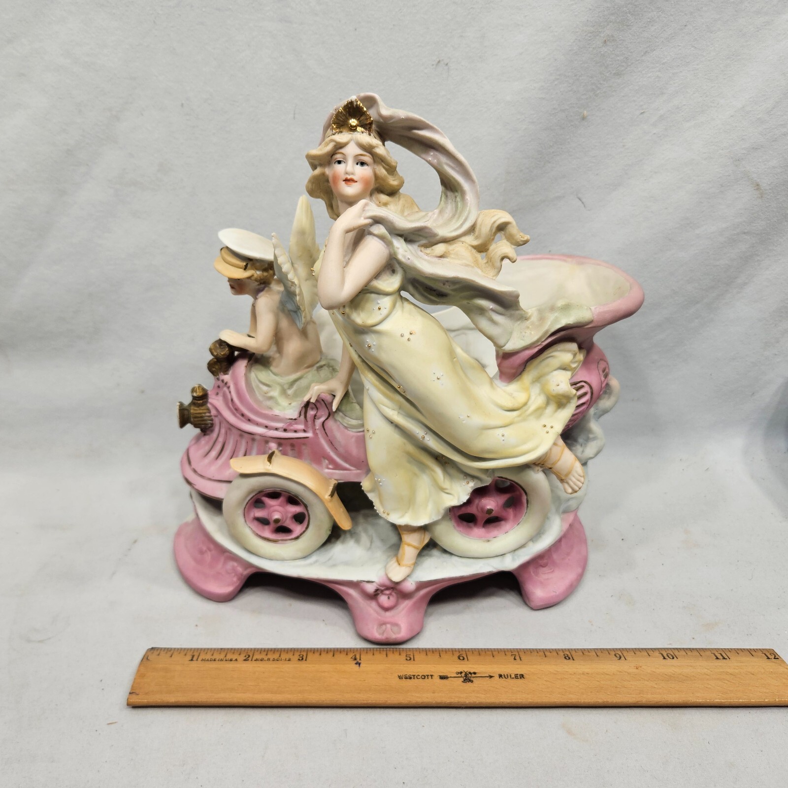 BH Outstanding Rare 1897 China Cherub Goddess Of Victory Motor Car Automobilia