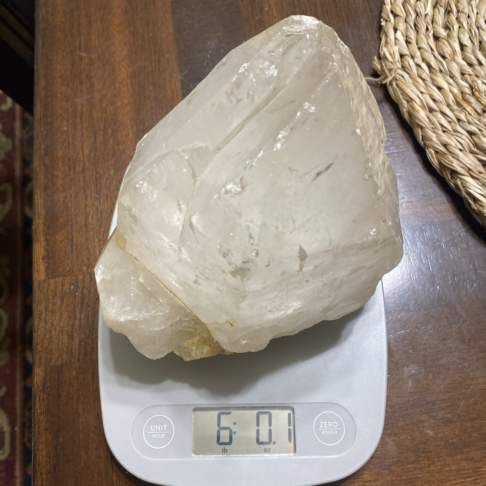 6lb Large High Quality Natural Clear Smoky Quartz Crystal Rough Specimen