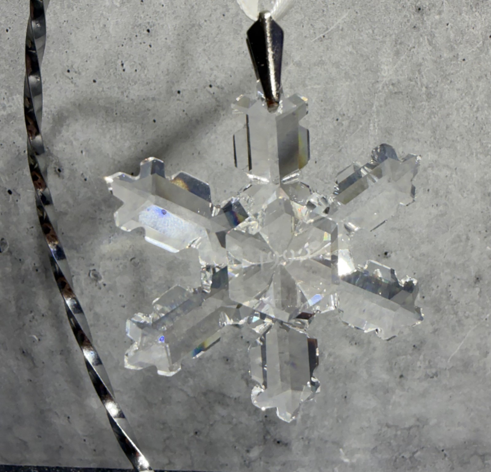 RARE Authentic 1992 Swarovski Crystal Annual Star Snowflake - Christmas Ornament