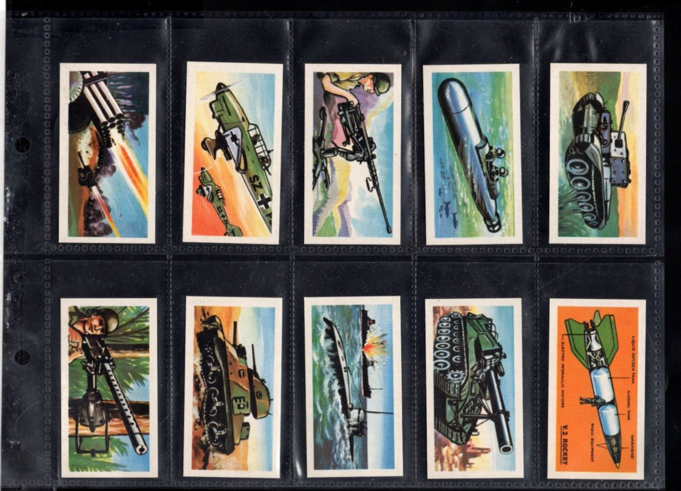 1962 Weapons Of War 2 Northern Co Operative Society LTD Complete Set MINT