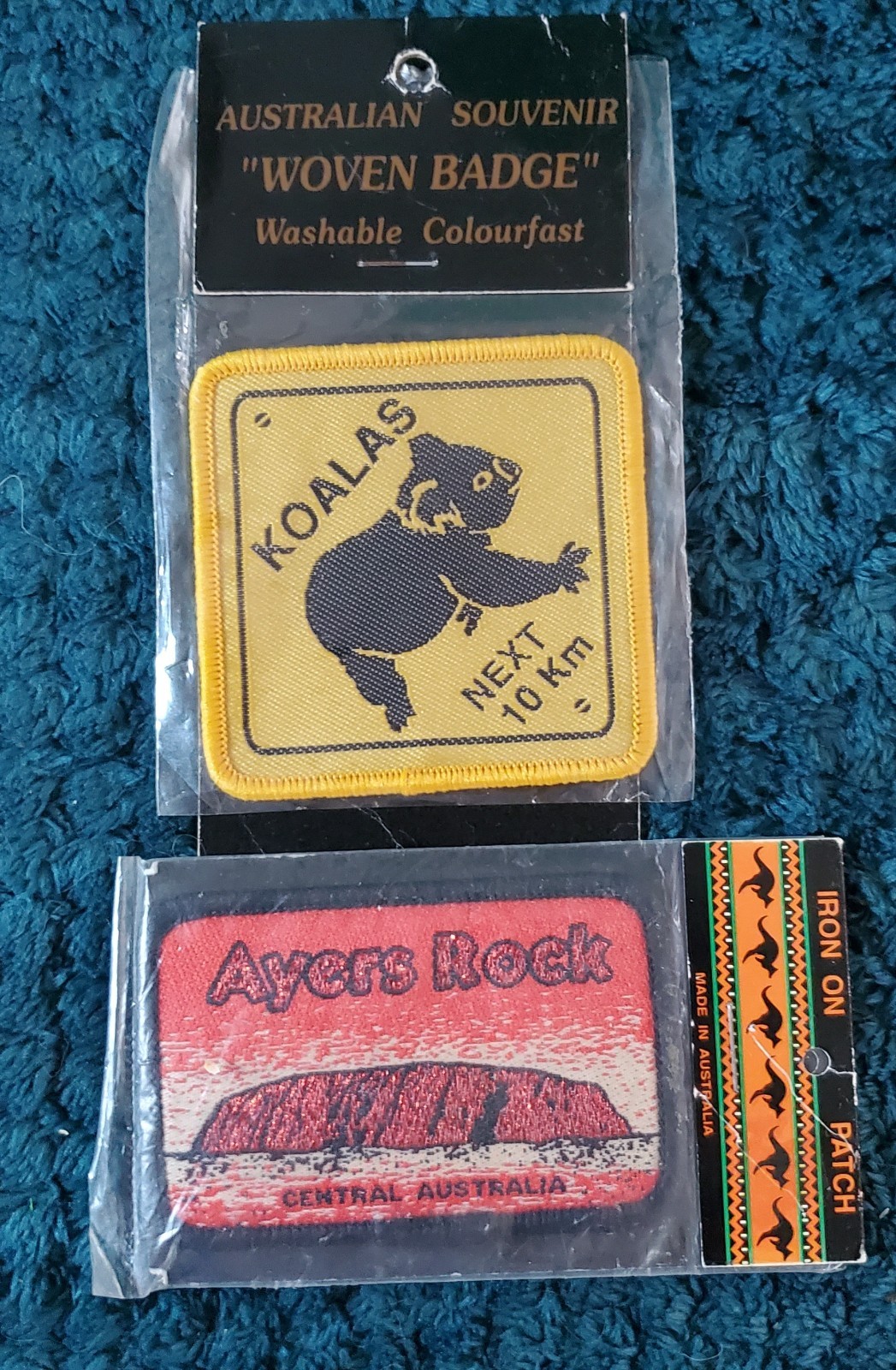 2 x  Vintage travel Souvenir Patch Badges from Australia (see description) 