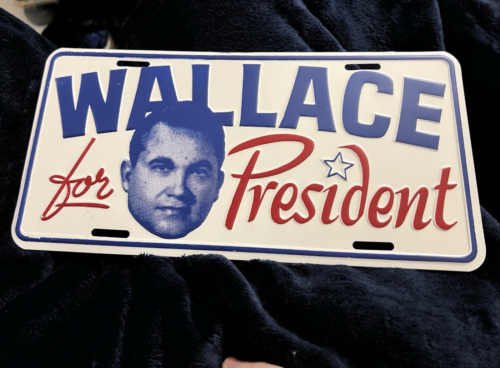 Wallace for President Plastic Novelty License Plate Political Campaign USA