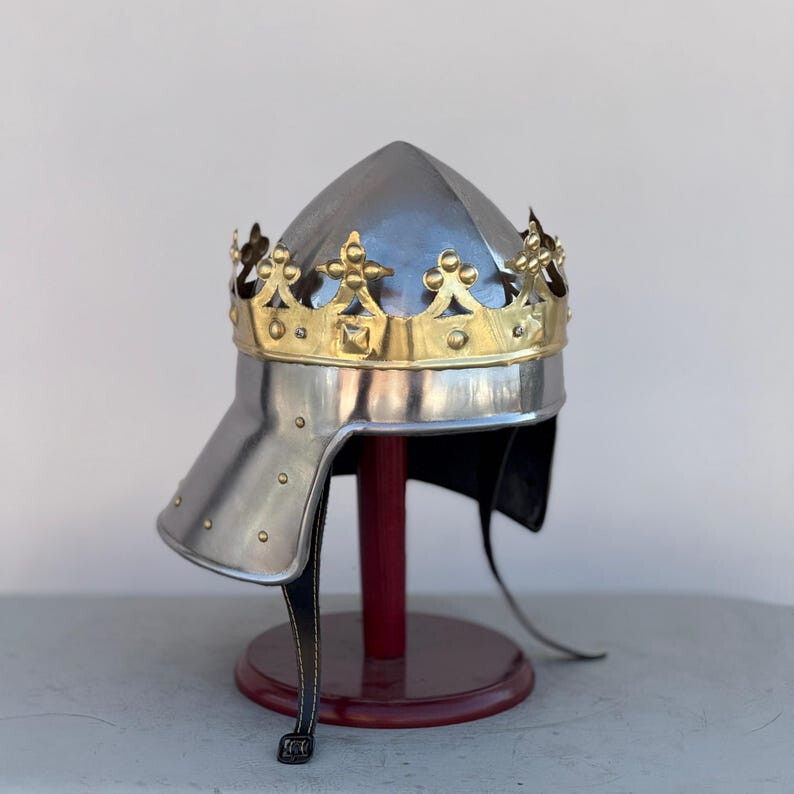 The King Richard Lionheart Helmet King Helmet Crown with Free Display Stand gift