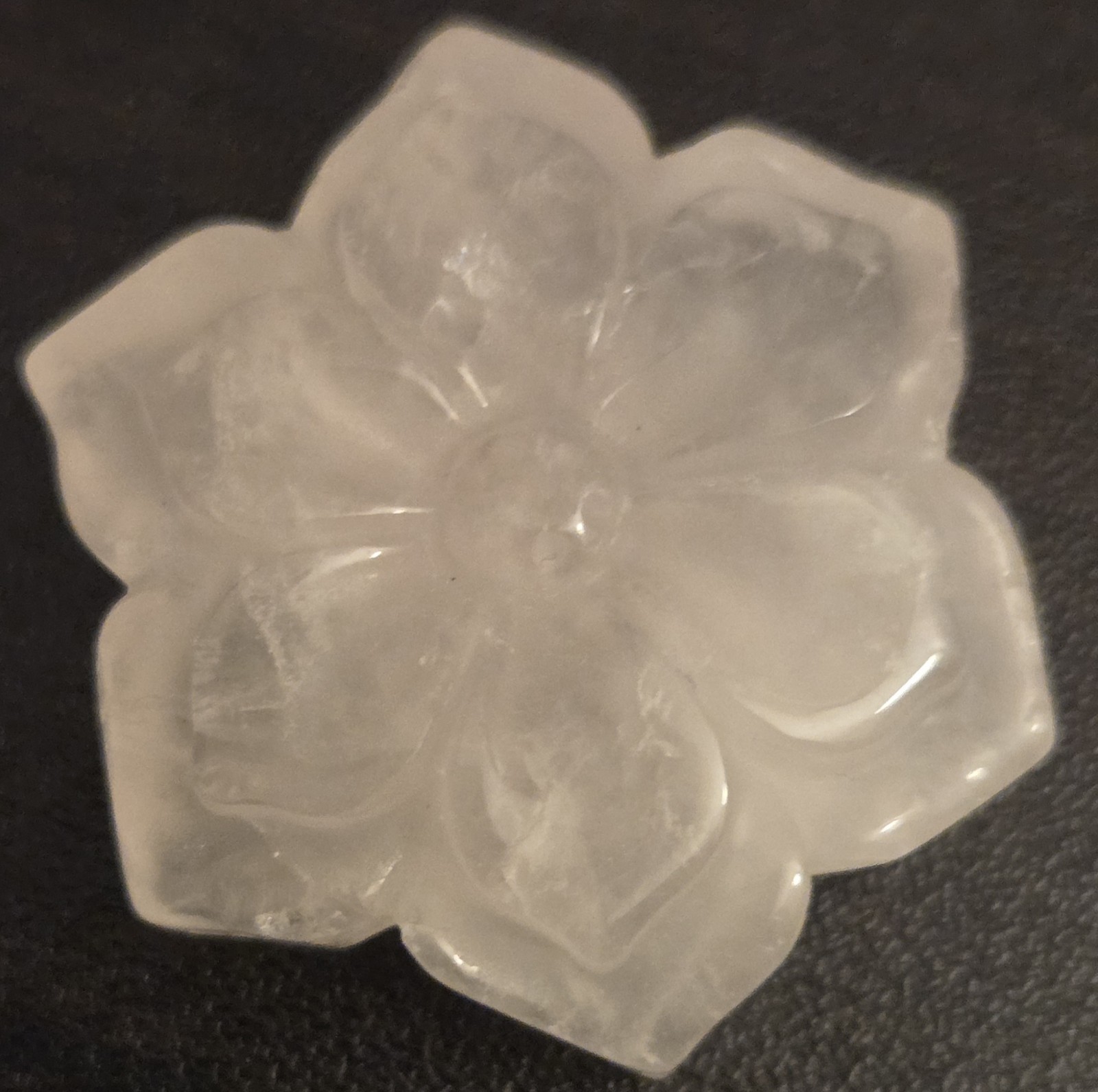 Handcarved Clear Quartz Lotus Flower