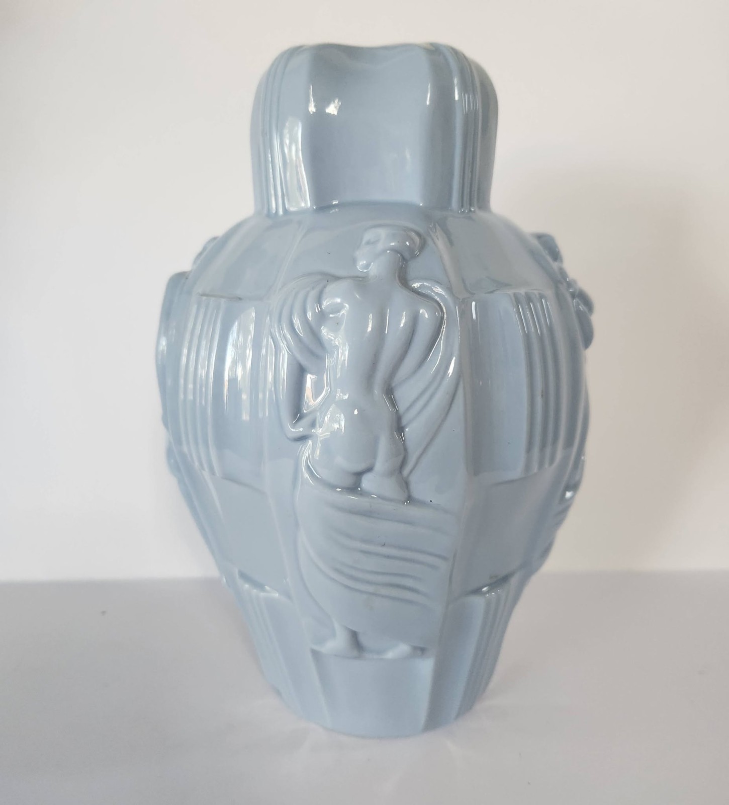 Vintage Ingrid Schlevogt Czech Glass Blue Lamp Base 9\