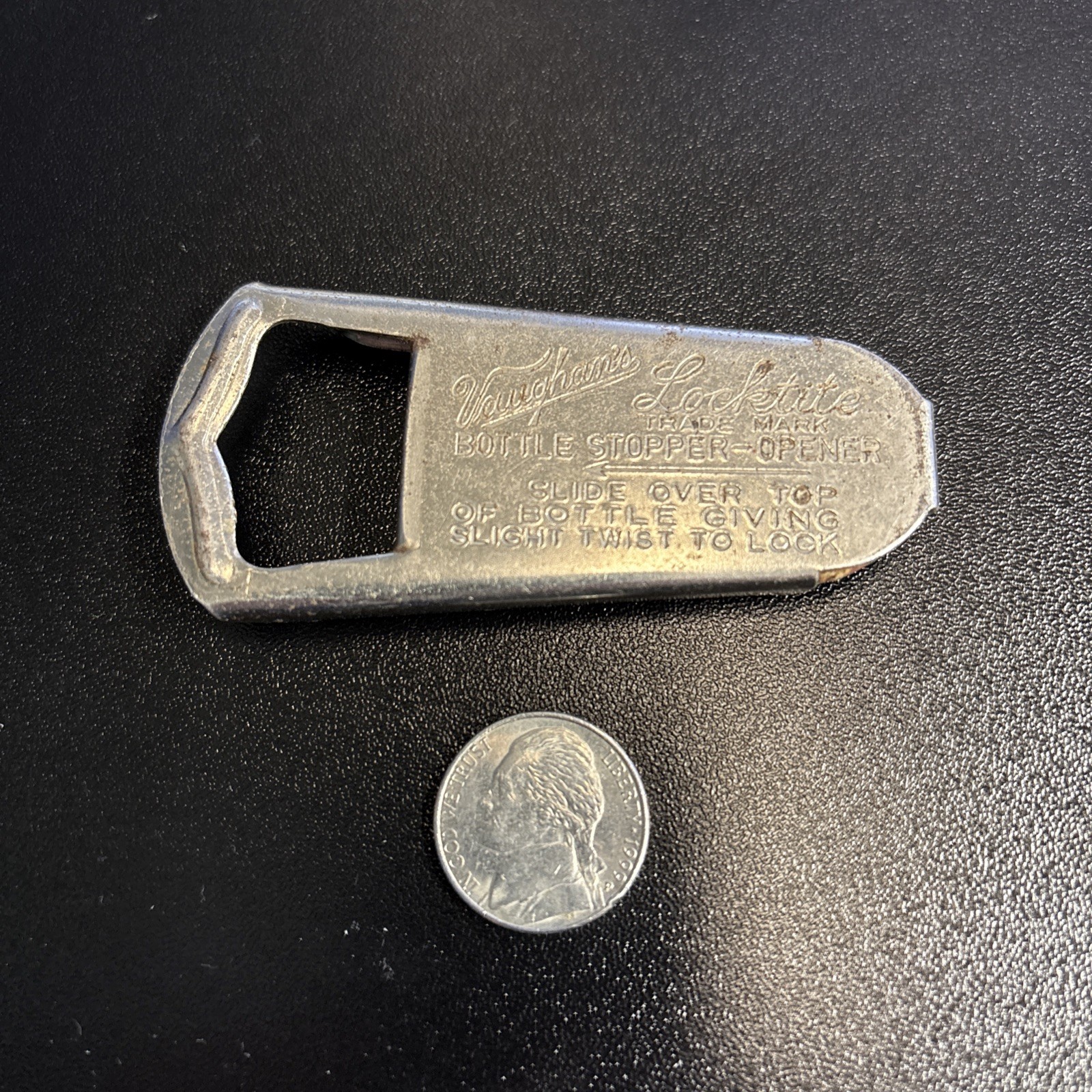 Vintage Vaughan’s Locktite Bottle Stopper / Opener - Made in Chicago, USA