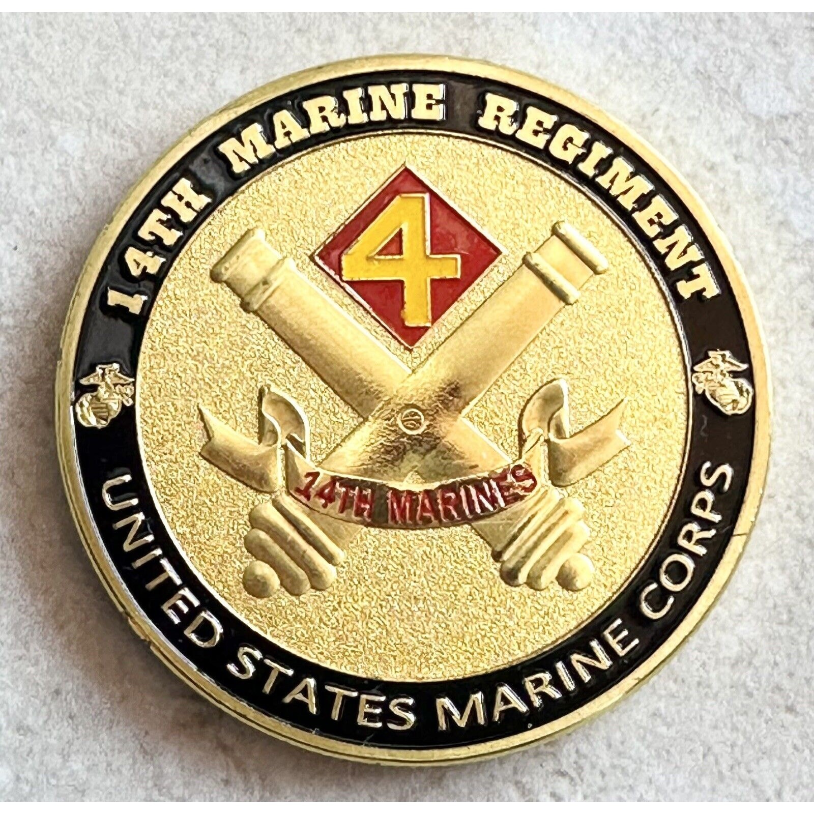 US MARINE CORPS - 14th MARINE REGIMENT Challenge Coin
