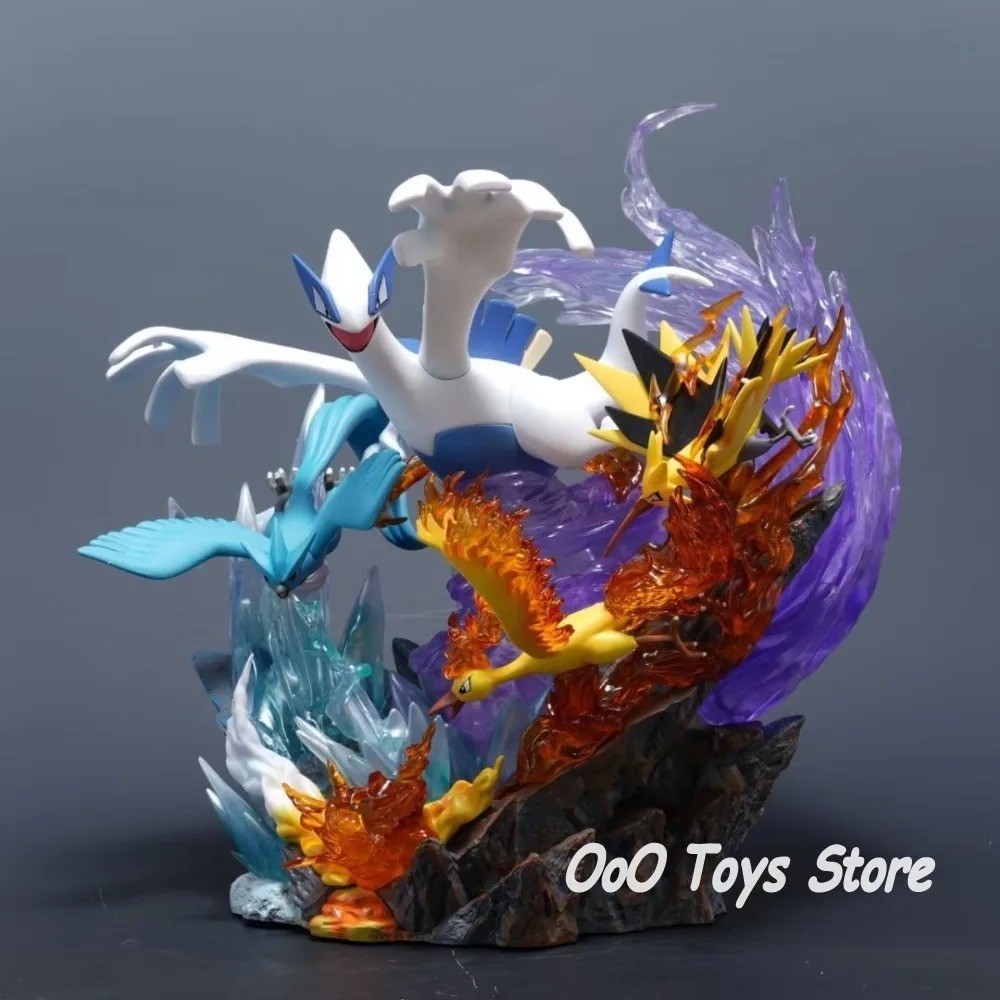 Pokemon Lugia Legendary Birds Figure PVC Statue Battle Scene Model 31cm / 12.2\