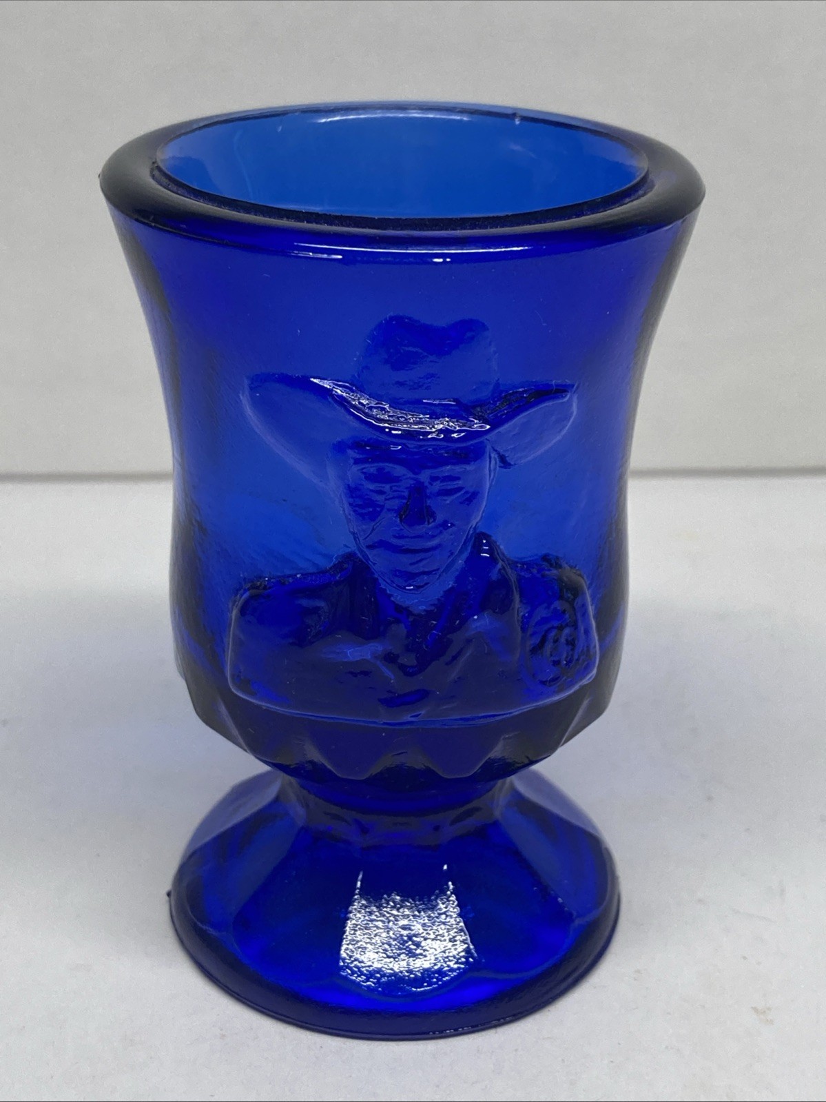 Vintage Boyd Cobalt Blue Hopalong Cassidy Toothpick Holder