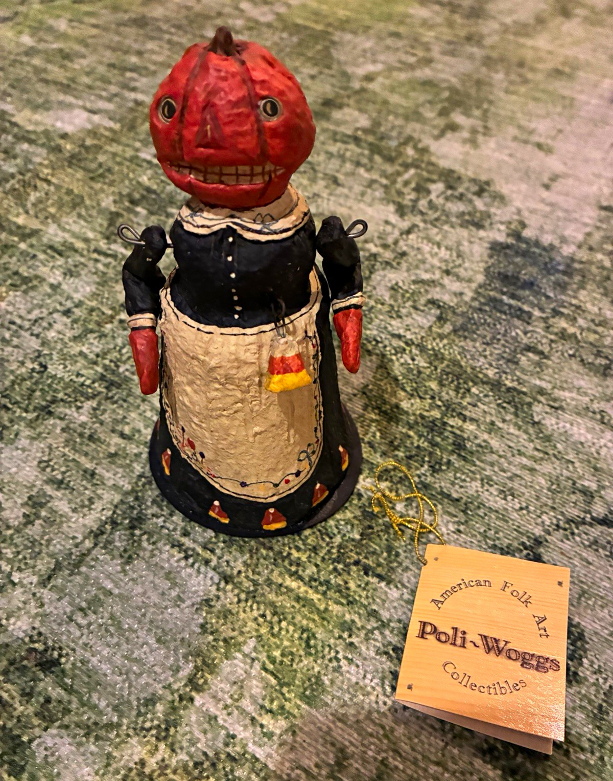 Rare Poliwoggs Pumpkin Lady Figurine Halloween Vintage