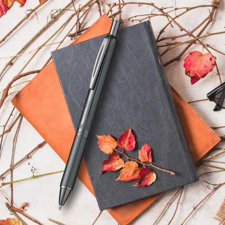 Pentel EnerGel Alloy Retractable Gel Roller Pen Matte Black Body Blue Ink BL407 Pentel EnerGel Alloy Retractable Gel Roller Pen Matte Black Body Blue Ink BL407
