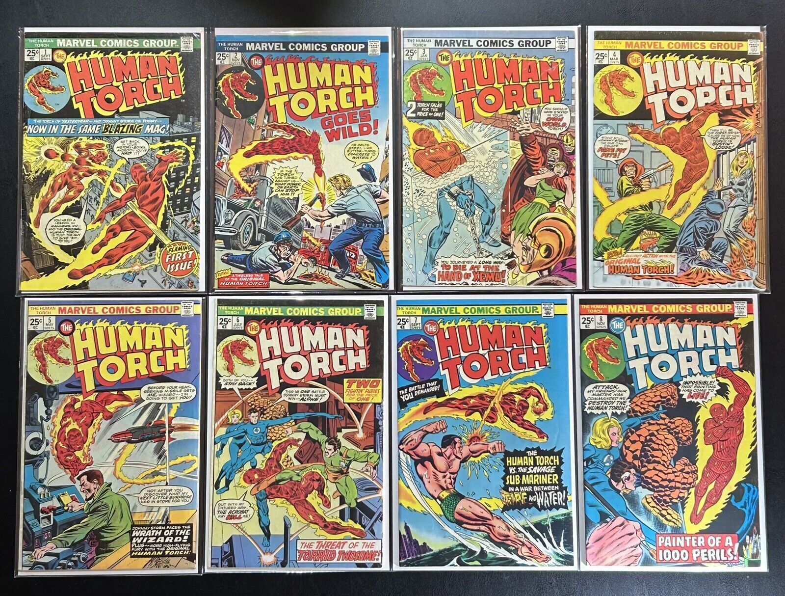 The Human Torch #1 2 3 4 5 6 7 8 1974 