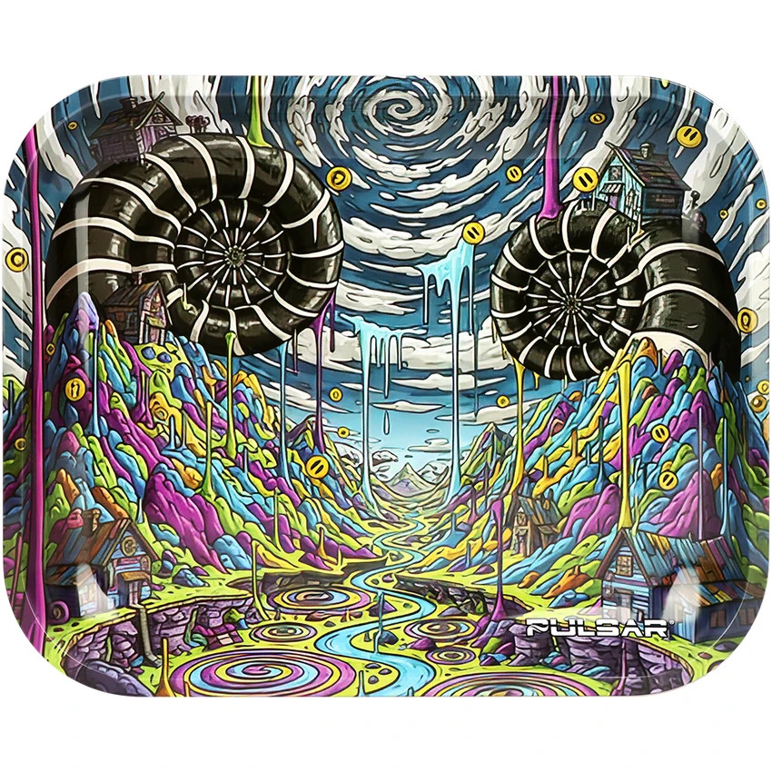 Pulsar Large Metal Rolling Tray | Reverse Gravity Drip | 13