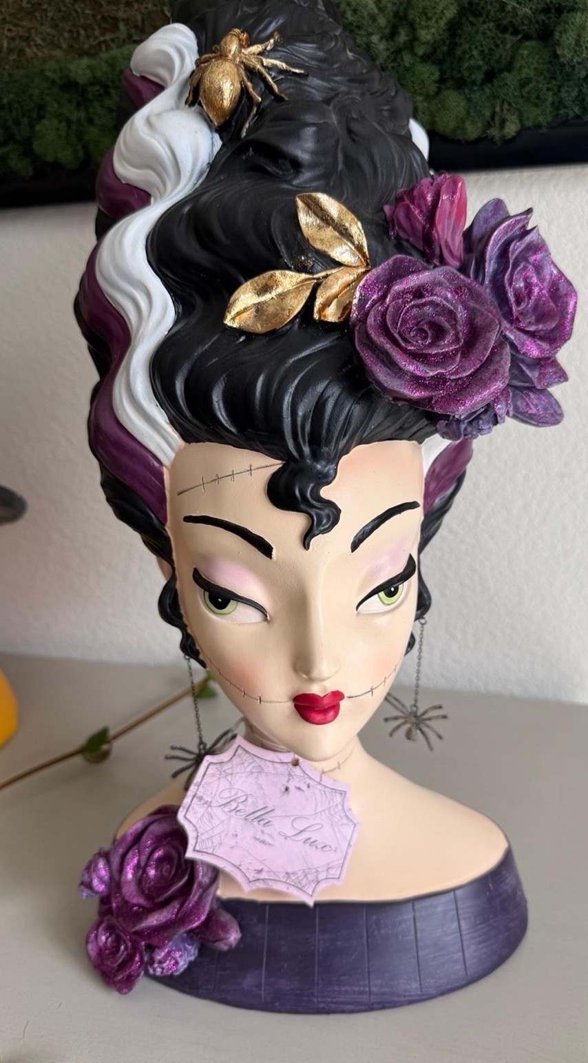 Bella Lux Bust Purple Gold Glitter 18” Bella Lux NWT