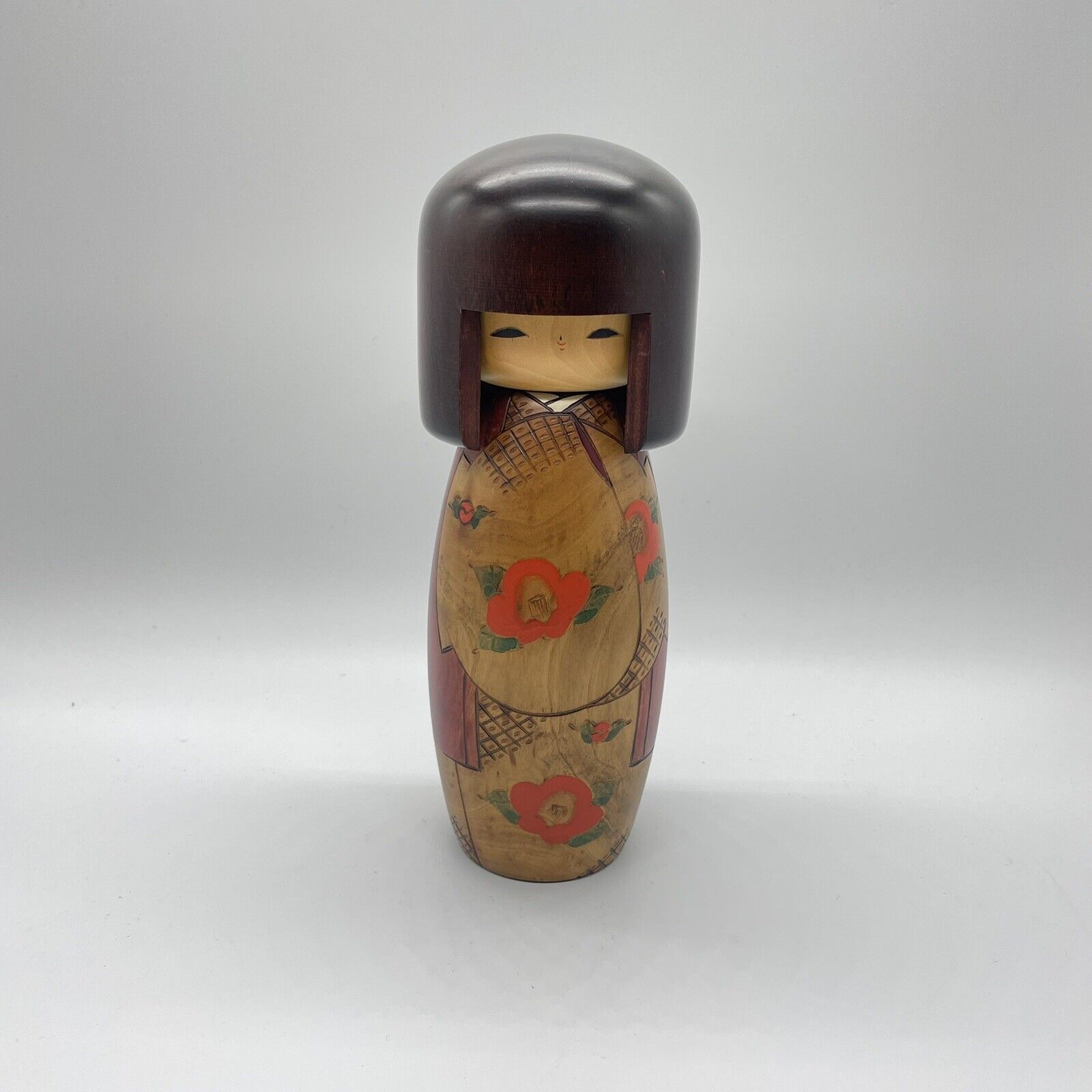 Rare Old Sousaku (Creative) kokeshi japanese wooden doll by Usaburo 1980 K079
