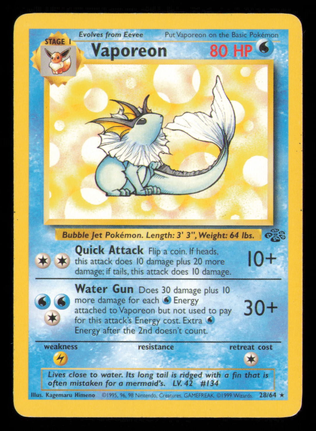 Jungle #28/64 Vaporeon (28)