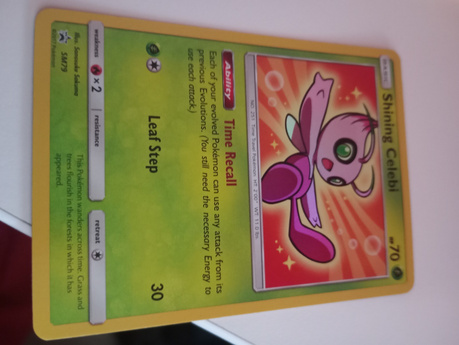 Shining Celebi - SM79 Sun & Moon Promo Pokemon Holo Promo Near Mint