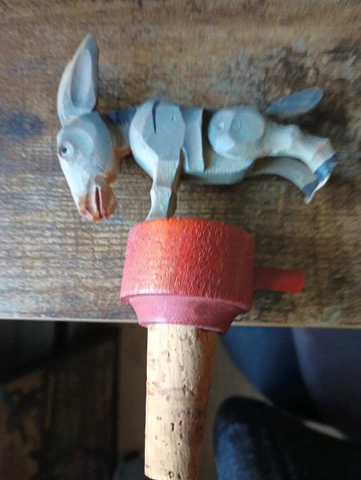 Antique Vintage Donkey Bottle stopper Beautiful Unused Condition