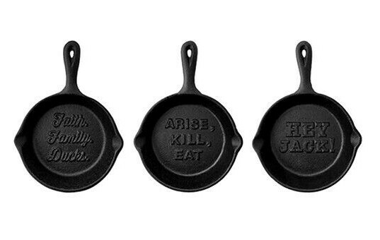 Cast Iron Mini Skillet / Spoon rest Duck Commander  All New 3 Piece Set