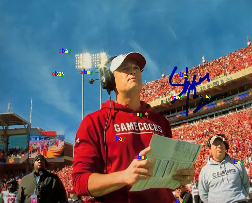 SHANE BEAMER SIGNED REPRINT SOUTH CAROLINA GAMECOCKS COACH 8