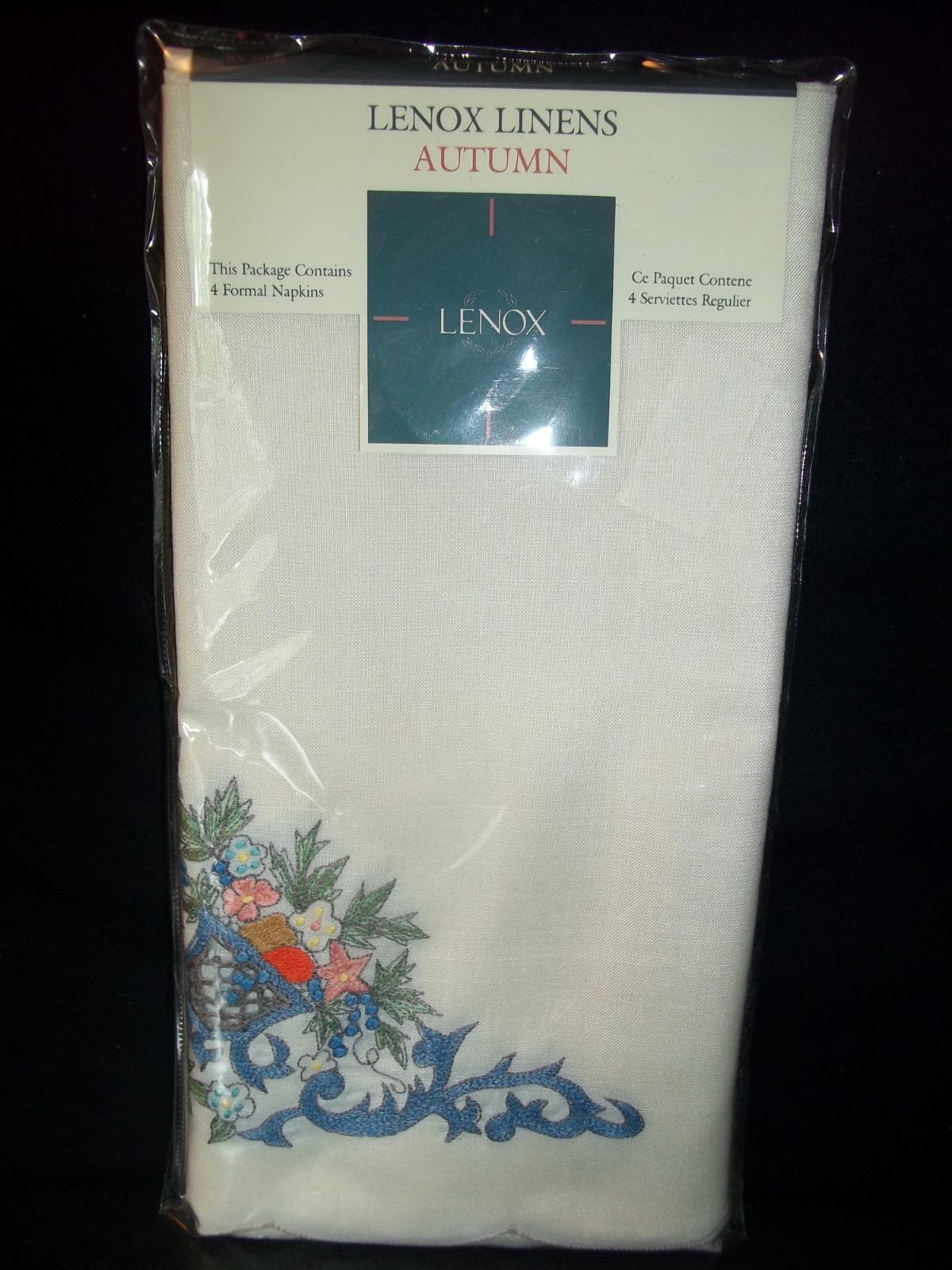 Lenox Autumn Vintage Sunweave Napkins S/4 New In Pkg 1989 Lenox Autumn Vintage Sunweave Napkins S/4 New In Pkg 1989